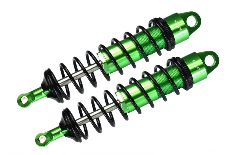 Aluminum 6061-T6 Rear Adjustable Spring Dampers 143Mm With 6Mm Shaft For Traxxas 1/8 4Wd Sledge Monster Truck 95076-4 - 2Pc Set Green 1