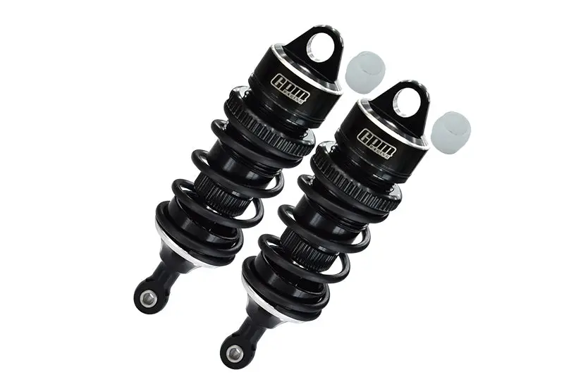 Aluminum 6061-T6 Rear Adjustable Spring Dampers 88Mm With 6Mm Shaft For Arrma 1:7 Limitless V2-Ara7116v2 / Infraction V2 6S-Ara7615v2 / Infraction 6S-Ara109001 /  Limitless All-Road-Ara109011 - Black 1