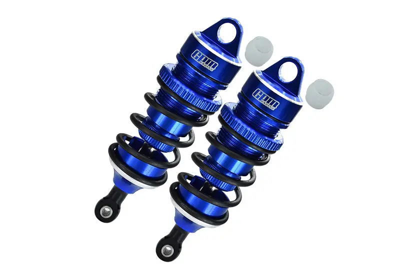 Aluminum 6061-T6 Rear Adjustable Spring Dampers 88Mm With 6Mm Shaft For Arrma 1:7 Limitless V2-Ara7116v2 / Infraction V2 6S-Ara7615v2 / Infraction 6S-Ara109001 /  Limitless All-Road-Ara109011 - Blue 1