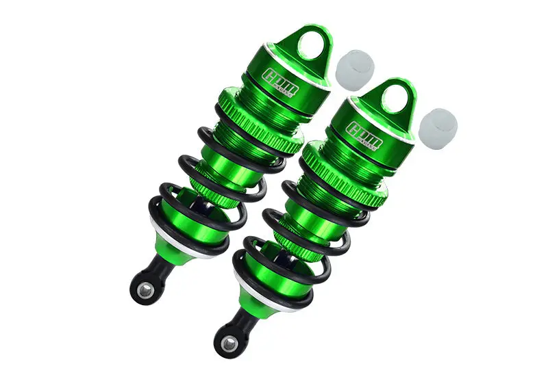 Aluminum 6061-T6 Rear Adjustable Spring Dampers 88Mm With 6Mm Shaft For Arrma 1:7 Limitless V2-Ara7116v2 / Infraction V2 6S-Ara7615v2 / Infraction 6S-Ara109001 /  Limitless All-Road-Ara109011 - Green 1
