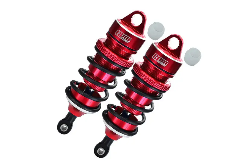 Aluminum 6061-T6 Rear Adjustable Spring Dampers 88Mm With 6Mm Shaft For Arrma 1:7 Limitless V2-Ara7116v2 / Infraction V2 6S-Ara7615v2 / Infraction 6S-Ara109001 /  Limitless All-Road-Ara109011 - Red 1