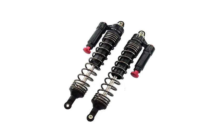 Aluminum 6061-T6 Rear L-Shape Piggy Back (Built-In Piston Spring) Adjustable Spring Dampers 139Mm For Traxxas 1:7 Unlimited Desert Racer Udr Pro-Scale 4X4 (#85076-4) Upgrades - Black 1