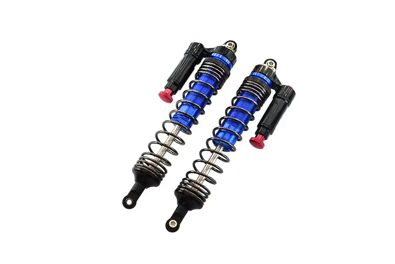 Aluminum 6061-T6 Rear L-Shape Piggy Back (Built-In Piston Spring) Adjustable Spring Dampers 139Mm For Traxxas 1:7 Unlimited Desert Racer Udr Pro-Scale 4X4 (#85076-4) Upgrades - Blue 1