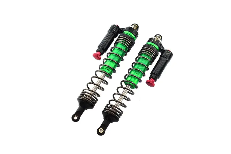 Aluminum 6061-T6 Rear L-Shape Piggy Back (Built-In Piston Spring) Adjustable Spring Dampers 139Mm For Traxxas 1:7 Unlimited Desert Racer Udr Pro-Scale 4X4 (#85076-4) Upgrades - Green 1