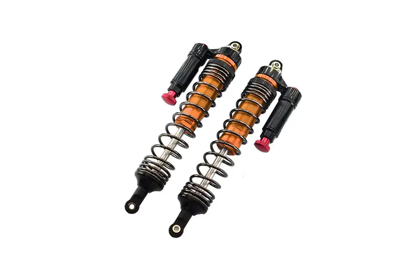 Aluminum 6061-T6 Rear L-Shape Piggy Back (Built-In Piston Spring) Adjustable Spring Dampers 139Mm For Traxxas 1:7 Unlimited Desert Racer Udr Pro-Scale 4X4 (#85076-4) Upgrades - Orange 1