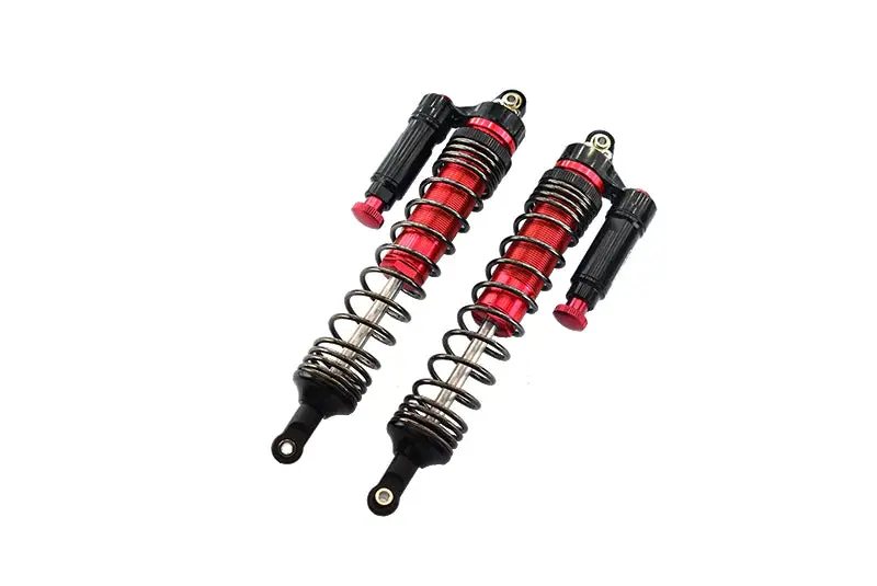 Aluminum 6061-T6 Rear L-Shape Piggy Back (Built-In Piston Spring) Adjustable Spring Dampers 139Mm For Traxxas 1:7 Unlimited Desert Racer Udr Pro-Scale 4X4 (#85076-4) Upgrades - Red 1