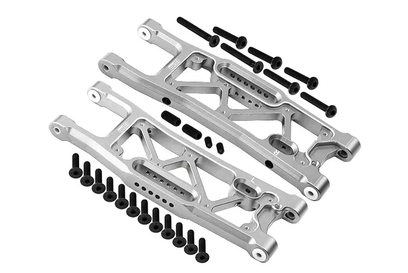 Aluminum 6061-T6 Rear Lower Suspension Arms For Traxxas 1/8 4Wd Sledge Monster Truck 95076-4 Upgrades - Silver 1