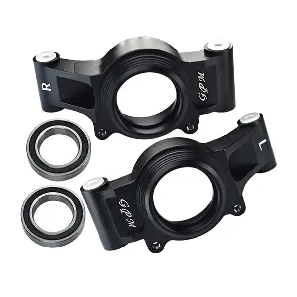 Aluminum 6061-T6 Rear Oversized Knuckle Arms For Traxxas 1:5 X Maxx 6S / X Maxx 8S / Xrt 8S Monster Truck Upgrades - 4Pc Set Black 1