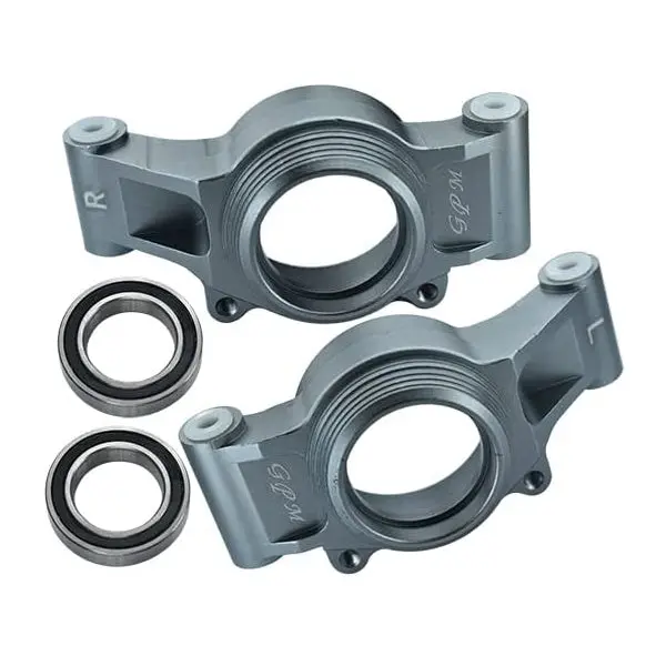 Aluminum 6061-T6 Rear Oversized Knuckle Arms For Traxxas 1:5 X Maxx 6S / X Maxx 8S / Xrt 8S Monster Truck Upgrades - 4Pc Set Gray Silver 1
