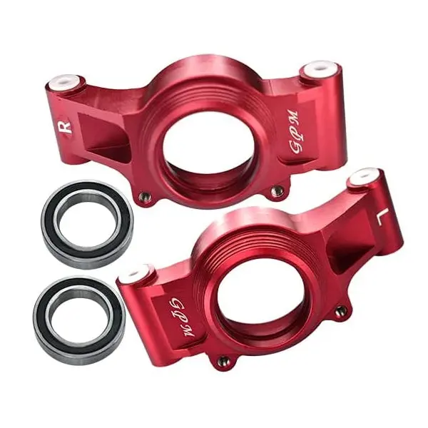 Aluminum 6061-T6 Rear Oversized Knuckle Arms For Traxxas 1:5 X Maxx 6S / X Maxx 8S / Xrt 8S Monster Truck Upgrades - 4Pc Set Red 1