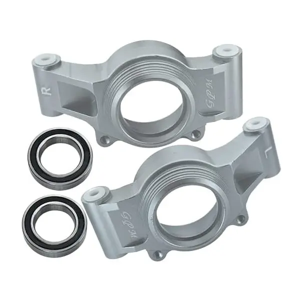 Aluminum 6061-T6 Rear Oversized Knuckle Arms For Traxxas 1:5 X Maxx 6S / X Maxx 8S / Xrt 8S Monster Truck Upgrades - 4Pc Set Silver 1