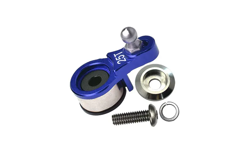 Aluminum 6061-T6 Servo Horn With Built-In Spring (For Locking Diff) For Traxxas 1:10 Trx4 Defender Trail Crawler 82056-4 / Trx6 Mercedes-Benz G-63 Mag 6X6 88096-4 Upgrades - Blue 1