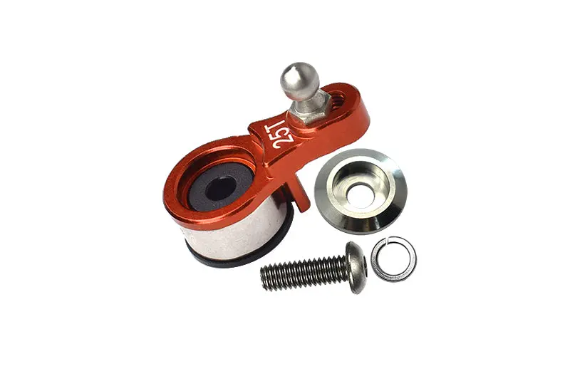 Aluminum 6061-T6 Servo Horn With Built-In Spring (For Locking Diff) For Traxxas 1:10 Trx4 Defender Trail Crawler 82056-4 / Trx6 Mercedes-Benz G-63 Mag 6X6 88096-4 Upgrades - Orange 1
