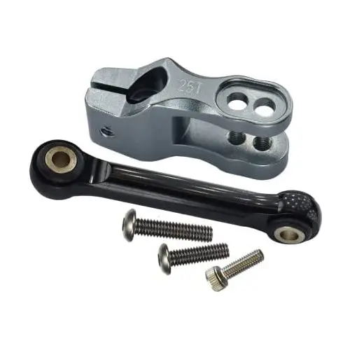 Aluminum 6061-T6 Servo Horn With Tie Rods For Traxxas Unlimited Desert Racer Udr 4X4 85076-4 - 5Pc Set Gray Silver 1