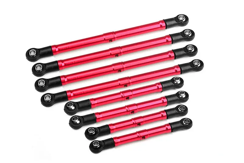 Aluminum 6061-T6 Suspension Link Set For Traxxas 1:18 Trx4m K10 High Trail Crawler 97064-1 Upgrade Parts - Red 1