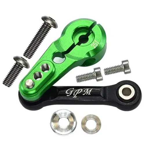 Aluminum 6061-T6 Tie Rod + 25T Servo Horn For Traxxas 1/8 4Wd Sledge Monster Truck 95076-4 - 8Pc Set Green 1