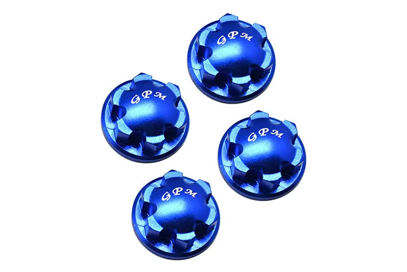 Aluminum 6061-T6 Wheel Lock For Traxxas 1:8 4Wd Sledge Monster Truck 95076-4 / 1:10 E-Revo 2.0 Vxl Brushless 86086-4 - 4Pc Set Blue 1