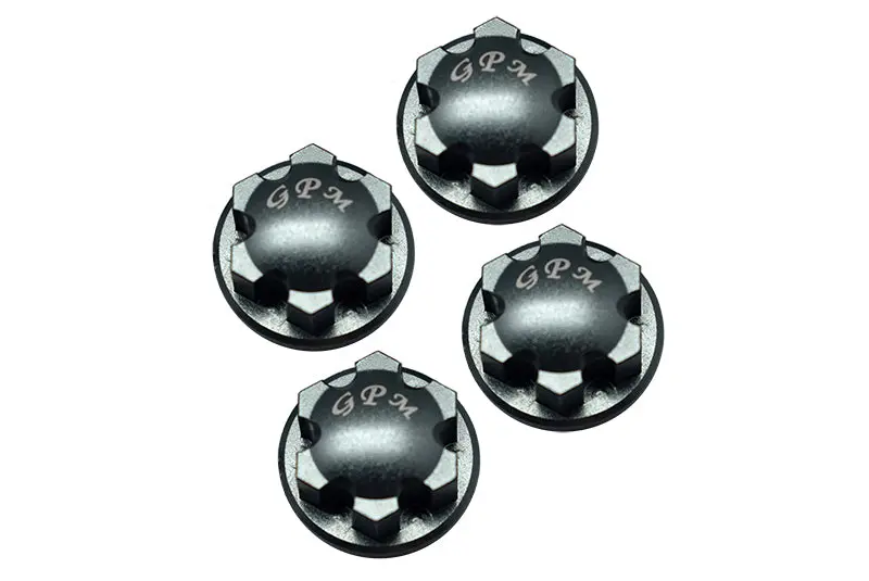 Aluminum 6061-T6 Wheel Lock For Traxxas 1:8 4Wd Sledge Monster Truck 95076-4 / 1:10 E-Revo 2.0 Vxl Brushless 86086-4 - 4Pc Set Gray Silver 1