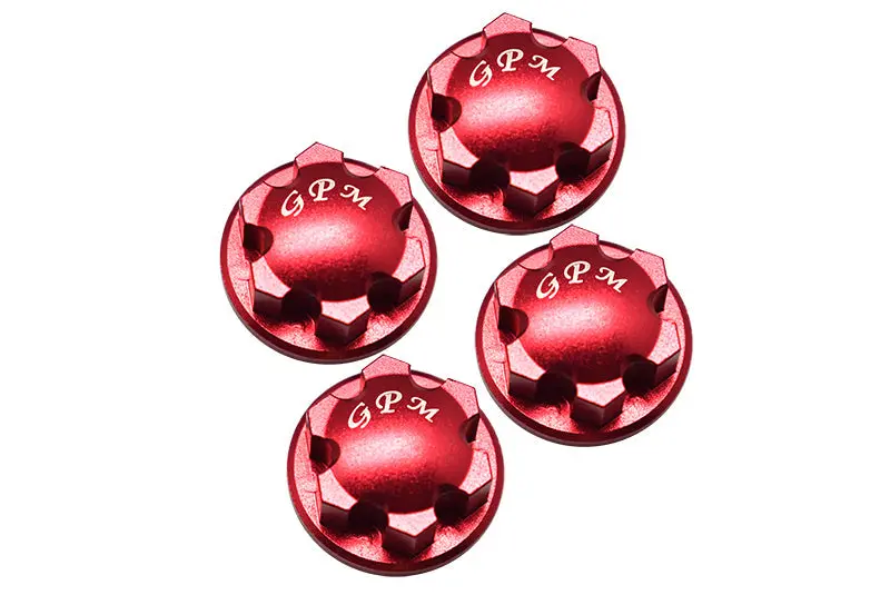Aluminum 6061-T6 Wheel Lock For Traxxas 1:8 4Wd Sledge Monster Truck 95076-4 / 1:10 E-Revo 2.0 Vxl Brushless 86086-4 - 4Pc Set Red 1