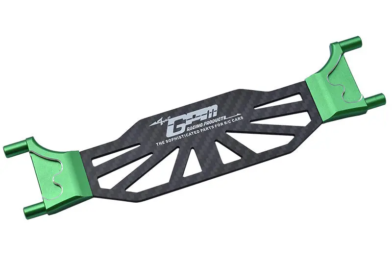 Aluminum 6061T6 + Carbon Fiber Battery Hold-Down For Traxxas 1:8 4Wd Sledge Monster Truck 95076-4 / 4Wd Maxx Slash 6S Brushless Short Course Truck 102076-4 Upgrades - Green 1
