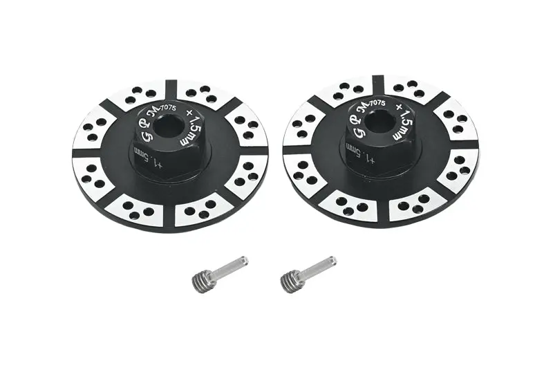 Aluminum 7075 +1.5Mm Hex With Brake Disk With Silver Lining For Losi 1:10 Baja Rey-Los03008 / Rock Rey-Los03009 /  Baja Rey 2.0-Los03046 Upgrades - Black 1
