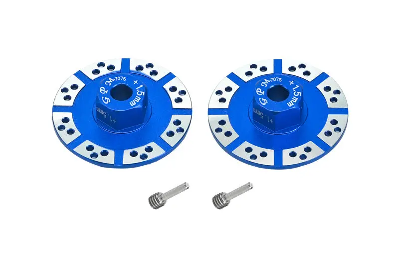 Aluminum 7075 +1.5Mm Hex With Brake Disk With Silver Lining For Losi 1:10 Baja Rey-Los03008 / Rock Rey-Los03009 /  Baja Rey 2.0-Los03046 Upgrades - Blue 1