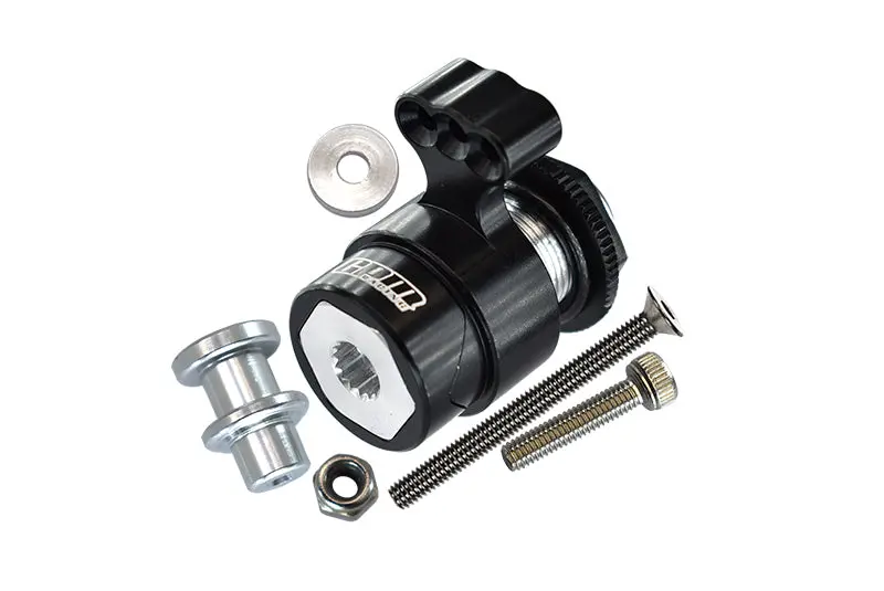 Aluminum 7075 15T Servo Horn With Built-In Spring (3 Positioning Holes) For Arrma 1:5 Kraton 8S Blx / Outcast 8S Blx / Kraton Exb Roller - 6Pc Set Black 1