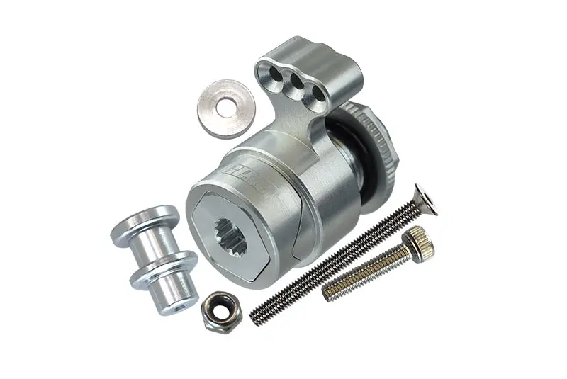 Aluminum 7075 15T Servo Horn With Built-In Spring (3 Positioning Holes) For Arrma 1:5 Kraton 8S Blx / Outcast 8S Blx / Kraton Exb Roller - 6Pc Set Silver 1