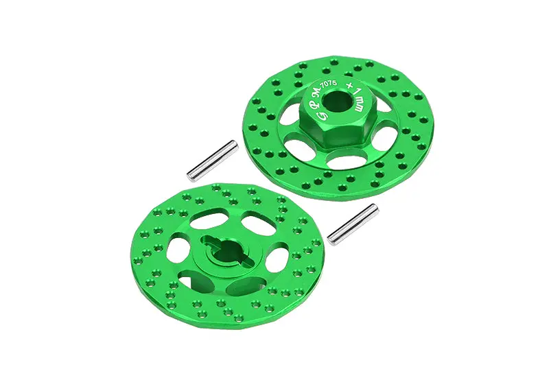 Aluminum 7075 +1Mm Hex With Brake Disk For Traxxas 1:10 Ford Gt 4-Tec 2.0 83056-4 / 4-Tec 3.0 Corvette Stingary 93054-4 Upgrade Parts - Green 1