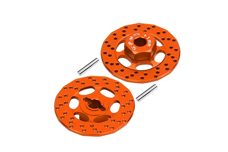 Aluminum 7075 +1Mm Hex With Brake Disk For Traxxas 1:10 Ford Gt 4-Tec 2.0 83056-4 / 4-Tec 3.0 Corvette Stingary 93054-4 Upgrade Parts - Orange 1
