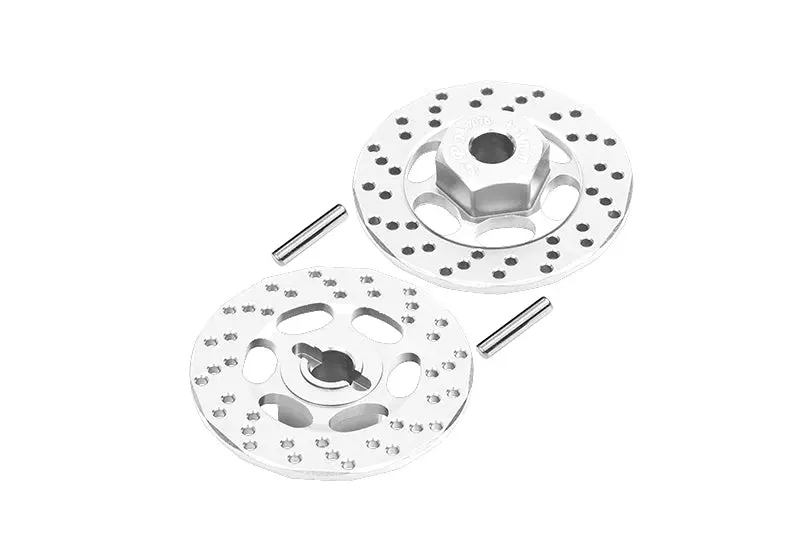 Aluminum 7075 +1Mm Hex With Brake Disk For Traxxas 1:10 Ford Gt 4-Tec 2.0 83056-4 / 4-Tec 3.0 Corvette Stingary 93054-4 Upgrade Parts - Silver 1