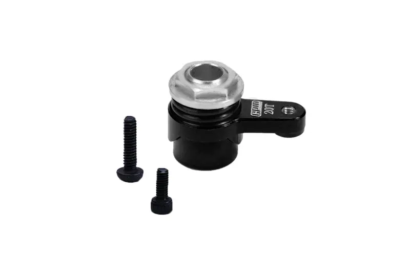 Aluminum 7075 20T Servo Horn With Built-In Spring For Losi 1/18 Mini Lmt 4X4 Brushed Monster Truck Rtr-Los01026 Upgrade Parts - Black 1