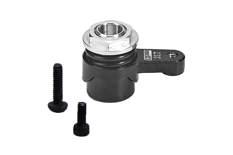 Aluminum 7075 21T Servo Horn With Built-In Spring For Losi 1/18 Mini Lmt 4X4 Brushed Monster Truck Rtr-Los01026 Upgrade Parts - Black 1