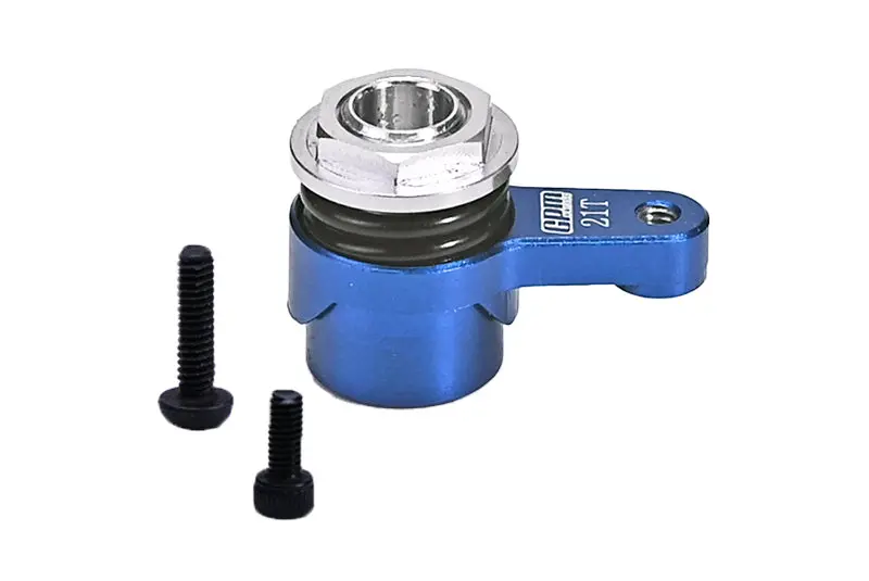 Aluminum 7075 21T Servo Horn With Built-In Spring For Losi 1/18 Mini Lmt 4X4 Brushed Monster Truck Rtr-Los01026 Upgrade Parts - Blue 1