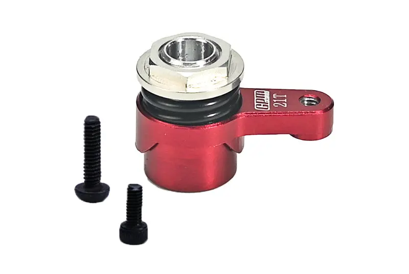 Aluminum 7075 21T Servo Horn With Built-In Spring For Losi 1/18 Mini Lmt 4X4 Brushed Monster Truck Rtr-Los01026 Upgrade Parts - Red 1