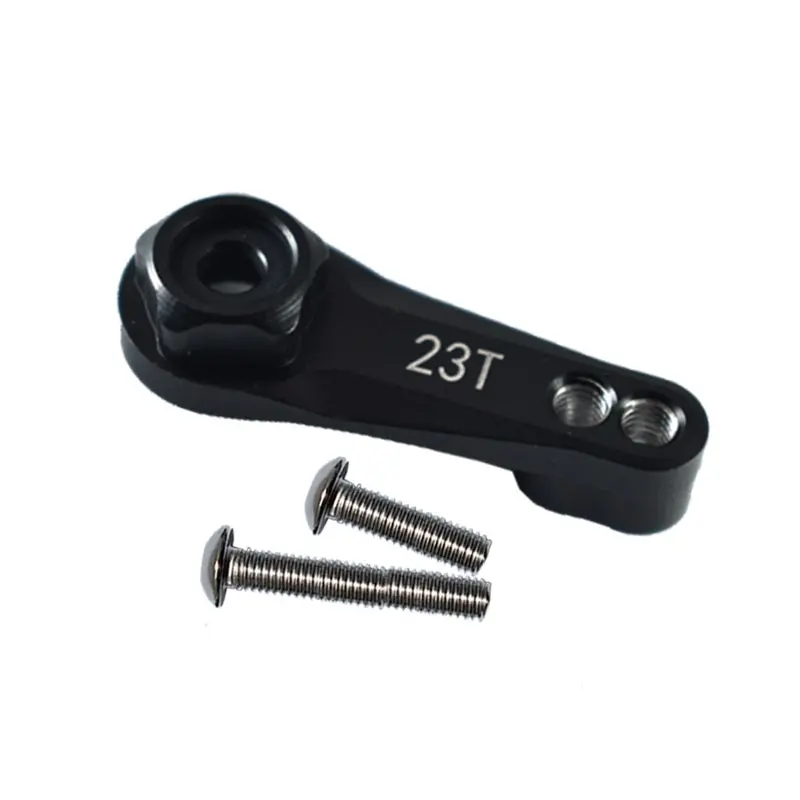 Aluminum 7075 23T Servo Horn For Traxxas 1:10 Rc Crawlers Trx-4 / Trx-6 - 3Pc Set Black 1