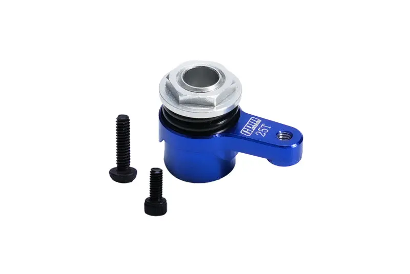 Aluminum 7075 25T Servo Horn With Built-In Spring For Losi 1/18 Mini Lmt 4X4 Brushed Monster Truck Rtr-Los01026 Upgrade Parts - Blue 1
