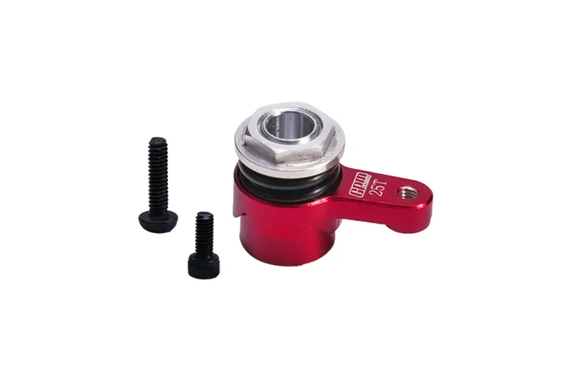 Aluminum 7075 25T Servo Horn With Built-In Spring For Losi 1/18 Mini Lmt 4X4 Brushed Monster Truck Rtr-Los01026 Upgrade Parts - Red 1