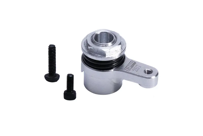Aluminum 7075 25T Servo Horn With Built-In Spring For Losi 1/18 Mini Lmt 4X4 Brushed Monster Truck Rtr-Los01026 Upgrade Parts - Silver 1