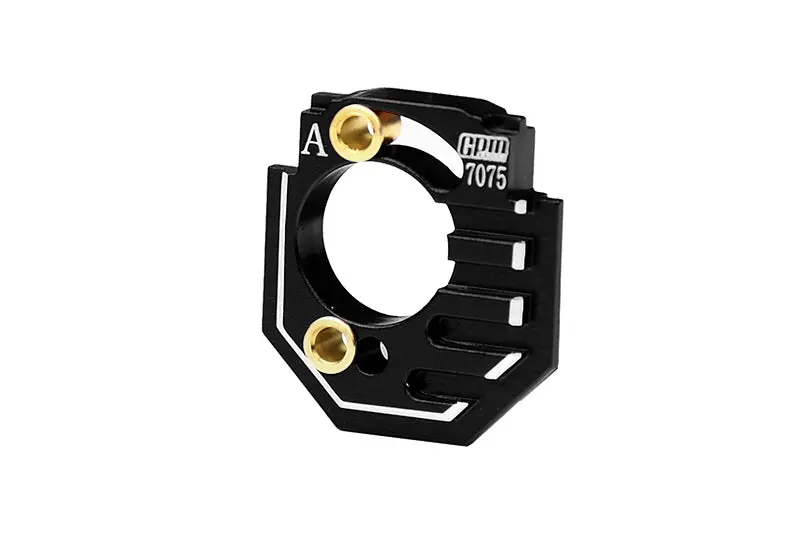 Aluminum 7075 Adjustable Motor Heatsink Mount For Arrma 1/18 Granite Grom Mega 380 Brushed 4X4 Monster Truck Ara2102 Upgrade Parts - Black 1
