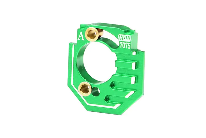 Aluminum 7075 Adjustable Motor Heatsink Mount For Arrma 1/18 Granite Grom Mega 380 Brushed 4X4 Monster Truck Ara2102 Upgrade Parts - Green 1
