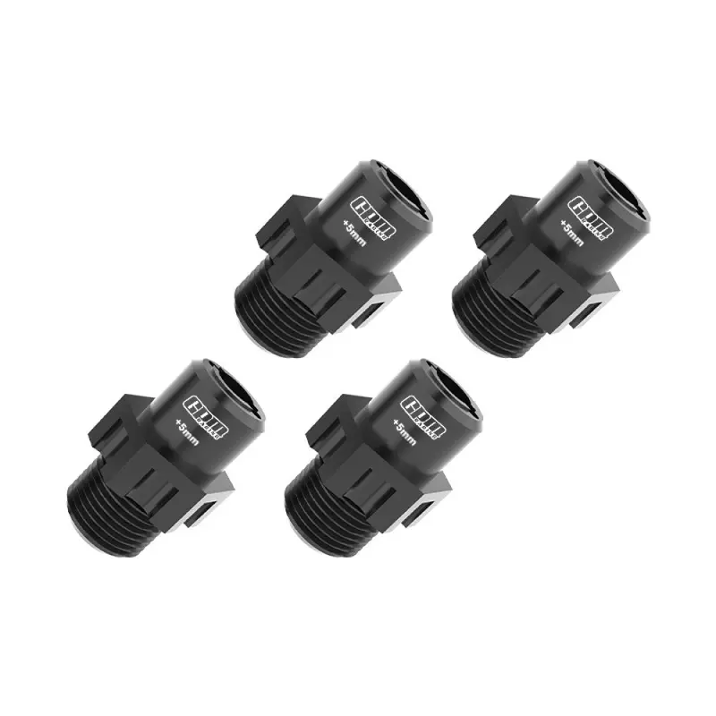 Aluminum 7075 Alloy 17Mm Wheel Hubs Widen 5Mm For Traxxas 1:8 Jato 4X4 Vxl Brushless Buggy Upgrades - Black 1