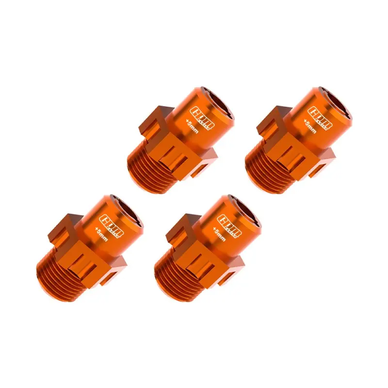 Aluminum 7075 Alloy 17Mm Wheel Hubs Widen 5Mm For Traxxas 1:8 Jato 4X4 Vxl Brushless Buggy Upgrades - Orange 1