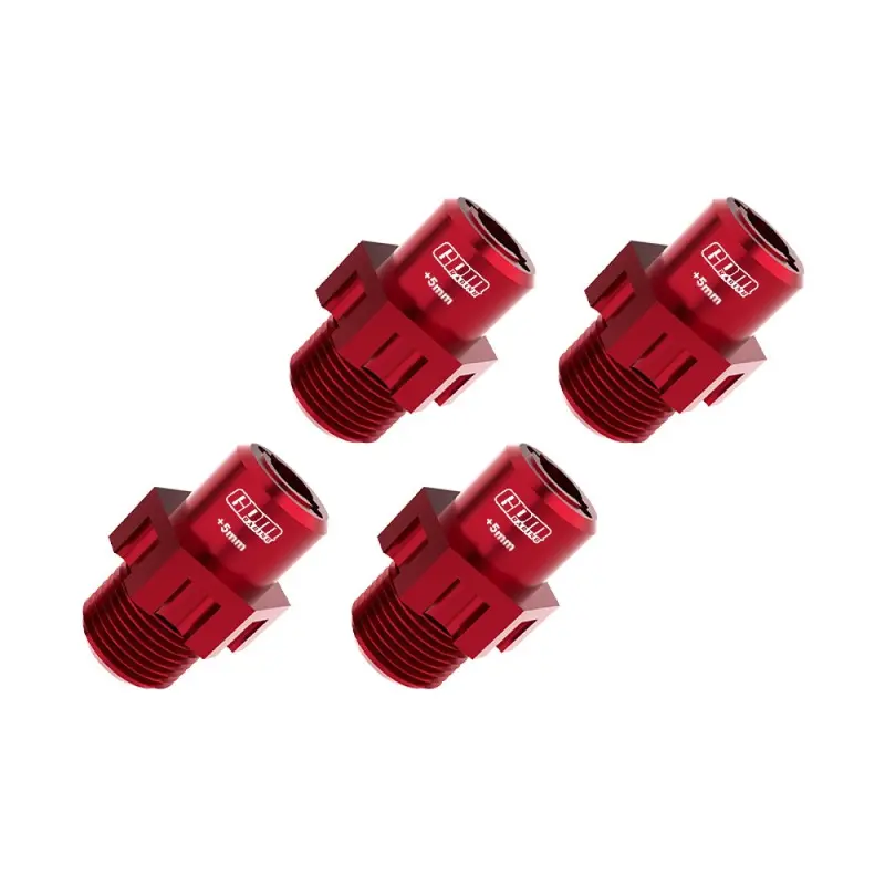 Aluminum 7075 Alloy 17Mm Wheel Hubs Widen 5Mm For Traxxas 1:8 Jato 4X4 Vxl Brushless Buggy Upgrades - Red 1