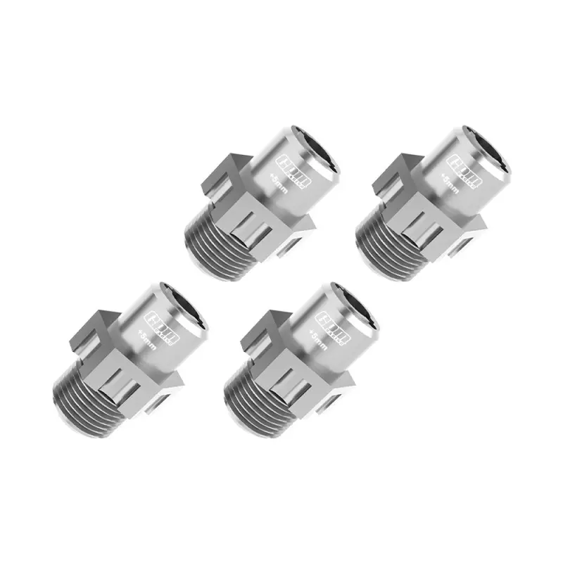 Aluminum 7075 Alloy 17Mm Wheel Hubs Widen 5Mm For Traxxas 1:8 Jato 4X4 Vxl Brushless Buggy Upgrades - Silver 1