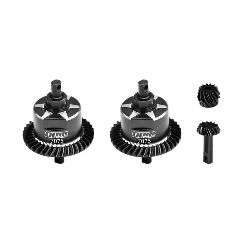 Aluminum 7075 Alloy + 4140 Carbon Steel Front & Rear Complete Differential For Traxxas 1:10 Slash 4X4 / Rustler Vxl / Hoss Vxl 3S / Ford F-150 / Stampede / Jato 4X4 2S 4S / 1:7 Xo-01 - Black 1