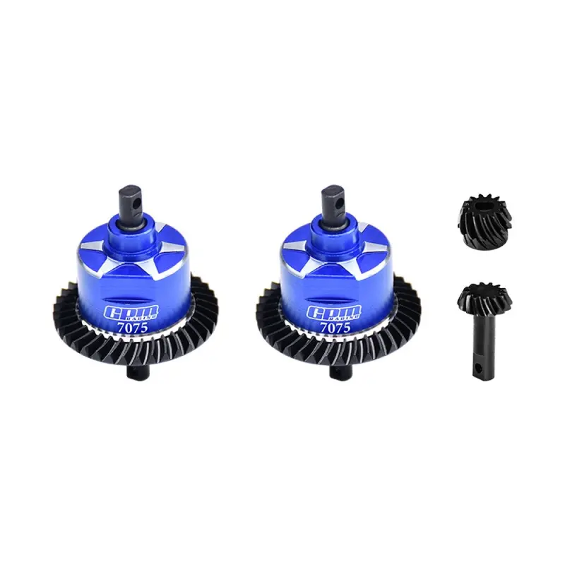 Aluminum 7075 Alloy + 4140 Carbon Steel Front & Rear Complete Differential For Traxxas 1:10 Slash 4X4 / Rustler Vxl / Hoss Vxl 3S / Ford F-150 / Stampede / Jato 4X4 2S 4S / 1:7 Xo-01 - Blue 1