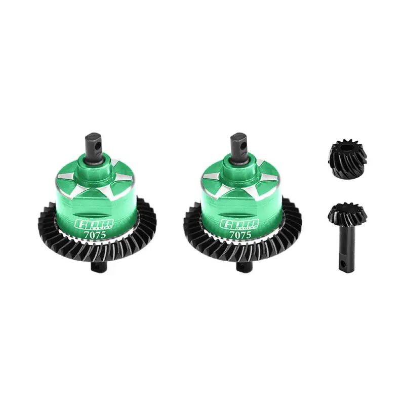 Aluminum 7075 Alloy + 4140 Carbon Steel Front & Rear Complete Differential For Traxxas 1:10 Slash 4X4 / Rustler Vxl / Hoss Vxl 3S / Ford F-150 / Stampede / Jato 4X4 2S 4S / 1:7 Xo-01 - Green 1