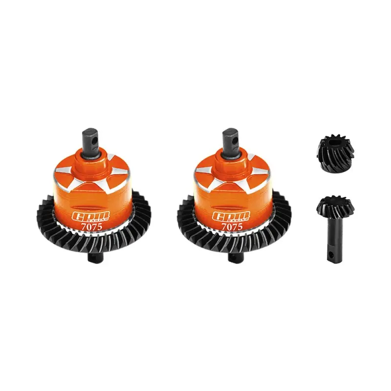 Aluminum 7075 Alloy + 4140 Carbon Steel Front & Rear Complete Differential For Traxxas 1:10 Slash 4X4 / Rustler Vxl / Hoss Vxl 3S / Ford F-150 / Stampede / Jato 4X4 2S 4S / 1:7 Xo-01 - Orange 1