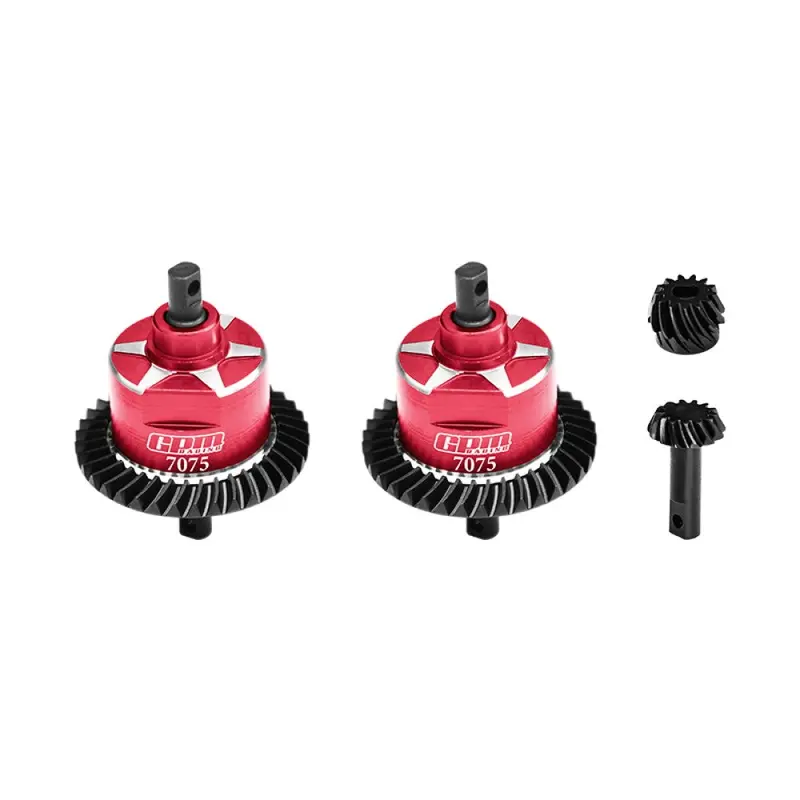 Aluminum 7075 Alloy + 4140 Carbon Steel Front & Rear Complete Differential For Traxxas 1:10 Slash 4X4 / Rustler Vxl / Hoss Vxl 3S / Ford F-150 / Stampede / Jato 4X4 2S 4S / 1:7 Xo-01 - Red 1